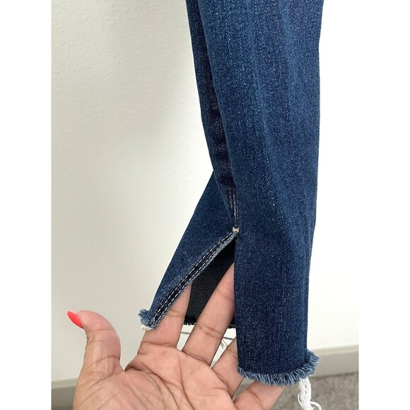AG Adriano Goldschmied Farrah Skinny Distressed High Rise Split Hem Jeans 28R - Picture 5 of 13